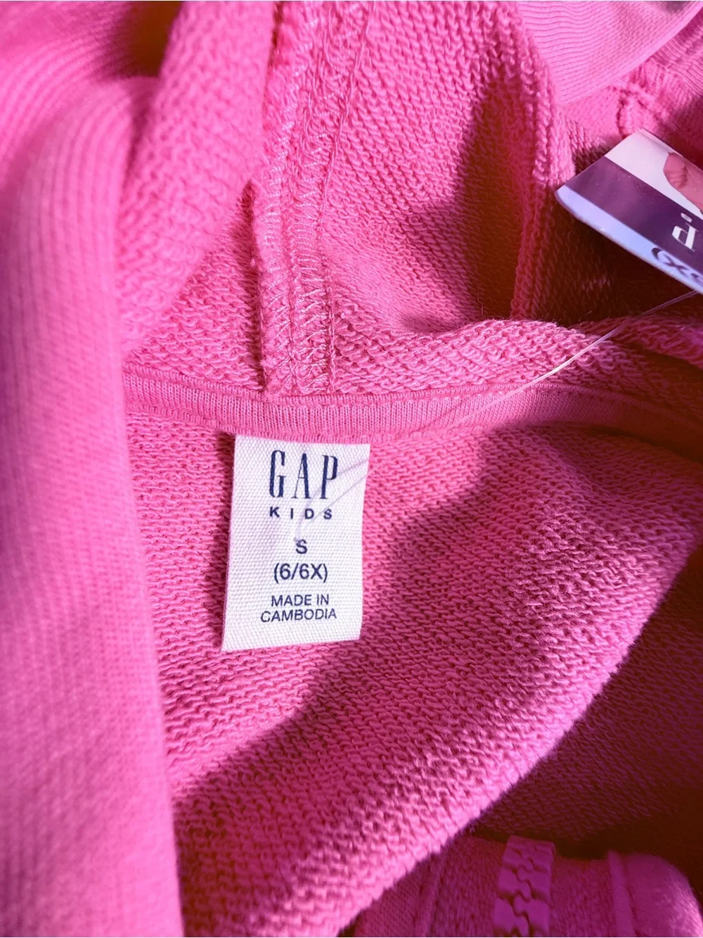 NWT Gap Kids Girls Pink Full‎ Zip Hoodie Sweatshirt Size S 6/6X